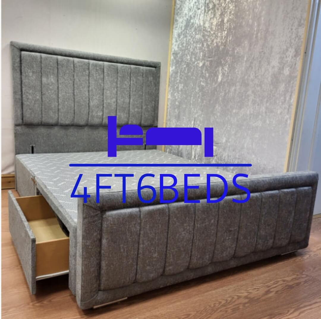 Charles 4ft6 Double Designer Bed with Drawers